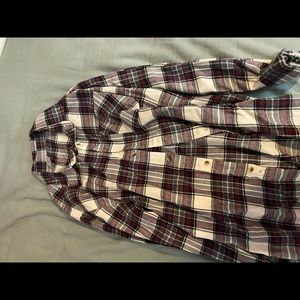 Maroon Flannel button up. Size Medium never worn